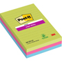 POST-IT NOTAS SUPER STICKY NEON 102x152mm 90H LINEAS 3-PACK 660-